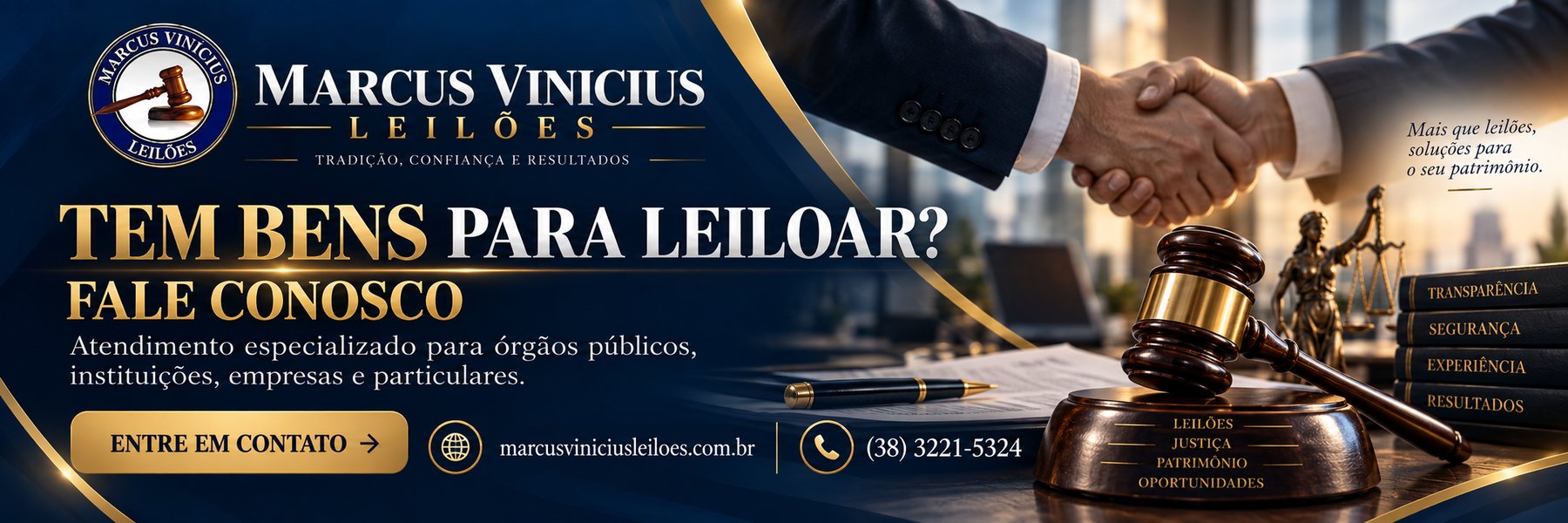 Tem bens para leiloar? Fale conosco