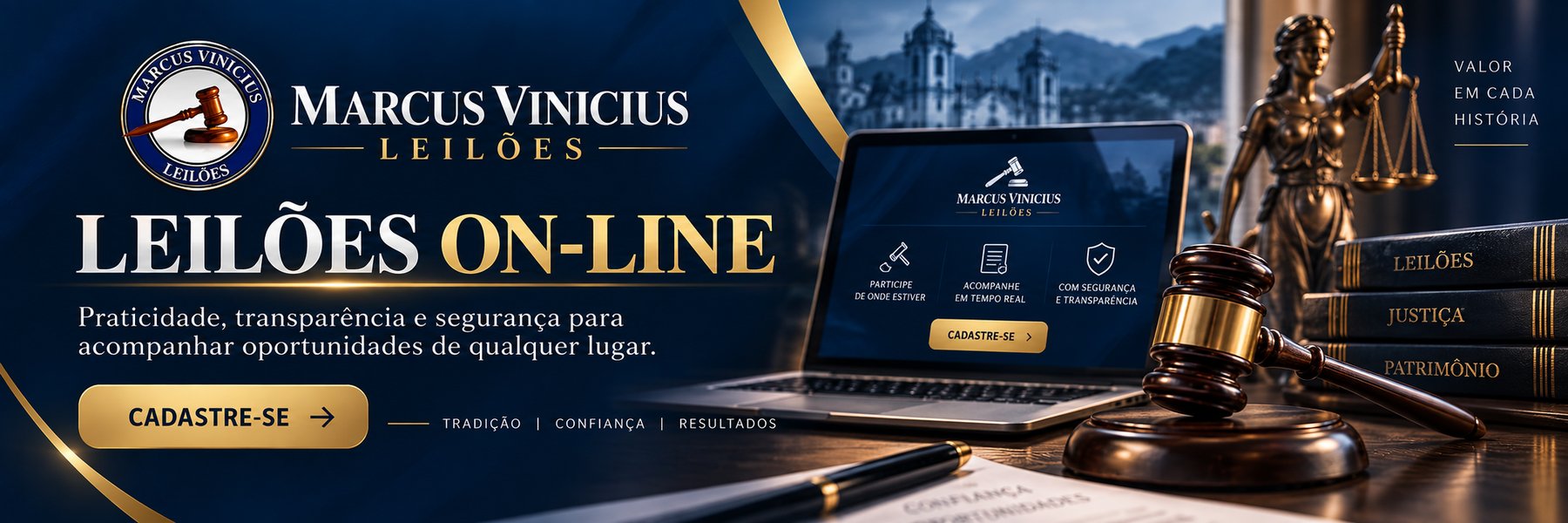 Leilões on-line – cadastre-se